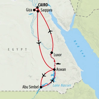 tourhub | On The Go Tours | Classical Egypt 5 star - 9 days | Tour Map