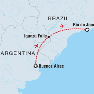 tourhub | Intrepid Travel | Premium Argentina & Brazil  | Tour Map