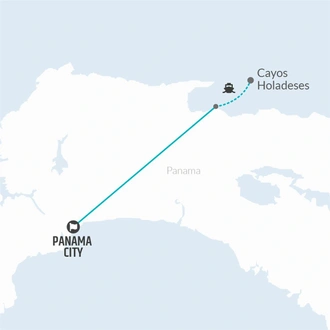 tourhub | Bamba Travel | San Blas Cayos Holandeses Adventure 3D/2N | Tour Map