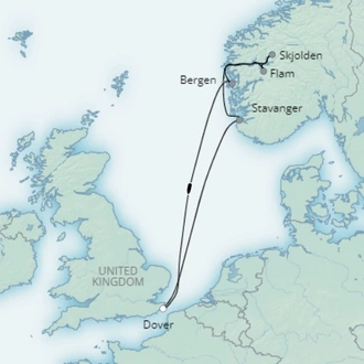 tourhub | Saga Ocean Cruise | Idyllic Norway: May | Tour Map