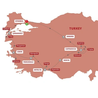 tourhub | Trafalgar | Best of Turkey | Tour Map