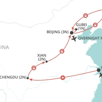 tourhub | Wendy Wu | China: Winter Wonderland | Tour Map