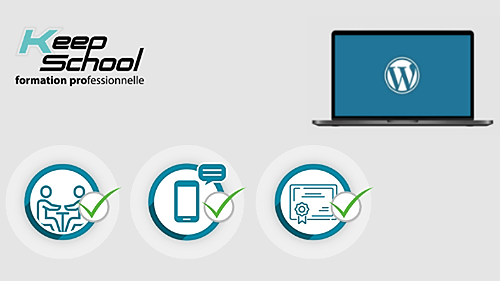 Représentation de la formation : ⭐ Se former à WordPress - Cours individuels en présentiel (30h) + e-learning + TOSA Wordpress ⭐