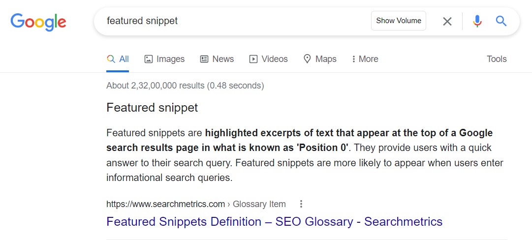 Google Featured Snippet