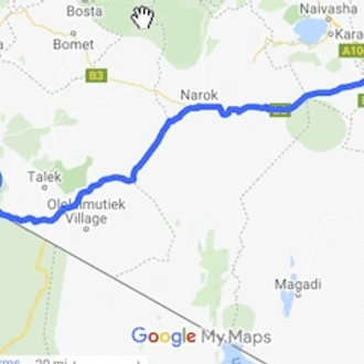 tourhub | Johnbow Tours and Travel | 3-Days Masai Mara safari by 4 X 4 Jeep | Tour Map