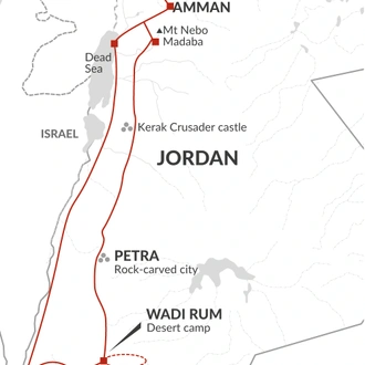 tourhub | Explore! | Jordan Discovery | Tour Map