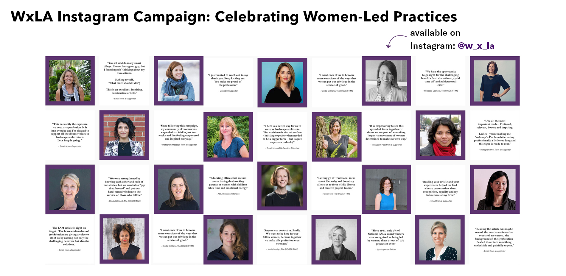 WxLA Instagram Campaign: Celebrating Women-led Practices