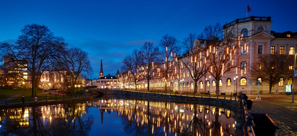 Västerås i kvällsbelysning. Foto Pia Nordlander