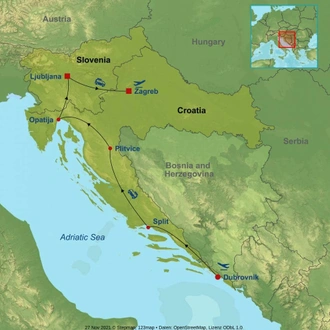 tourhub | Indus Travels | Best of the Adriatic | Tour Map