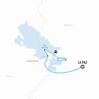 tourhub | Bamba Travel | Lake Titicaca Catamaran 2D/1N (La Paz to La Paz) | Tour Map