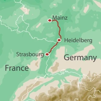tourhub | UTracks | Mainz to Strasbourg by Bike and Barge | Tour Map