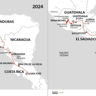tourhub | Explore! | Central American Highlights | Tour Map