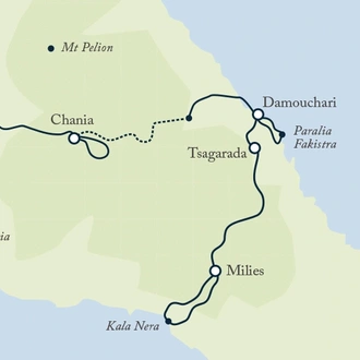 tourhub | Exodus | Walking the Pelion Peninsula | Tour Map