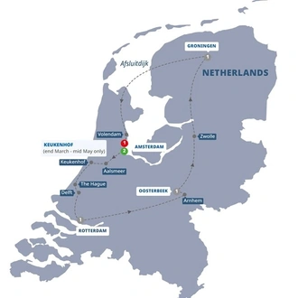 tourhub | Trafalgar | Best of Holland | Tour Map