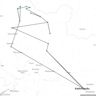 tourhub | HYE | Manaslu Circuit Trek | Tour Map