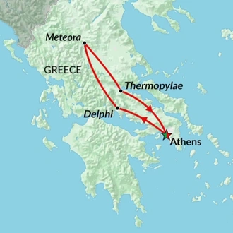 tourhub | Encounters Travel | Greece on a Shoestring | Tour Map