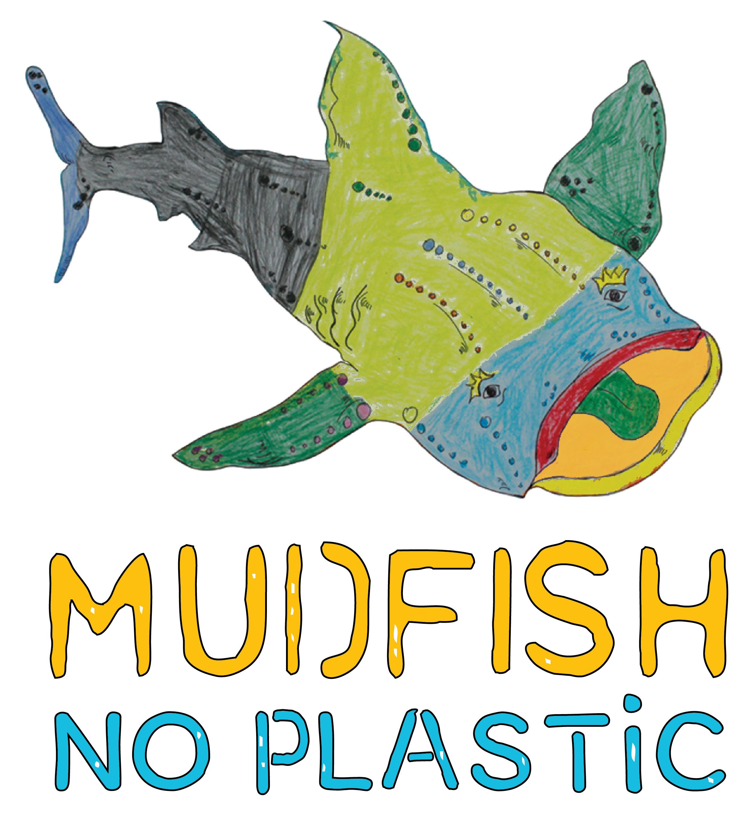 MUDFISH NO PLASTIC logo