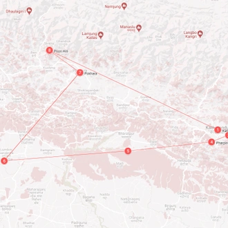 tourhub | The Dragon Trip | 13-day Nepal Tour | Tour Map