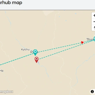 tourhub | World Tour Plan | Bhutan Sagala Trek | Tour Map