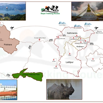 tourhub | Nepal Trekking Routes Pvt. Ltd | Explore Nepal Tour | Tour Map