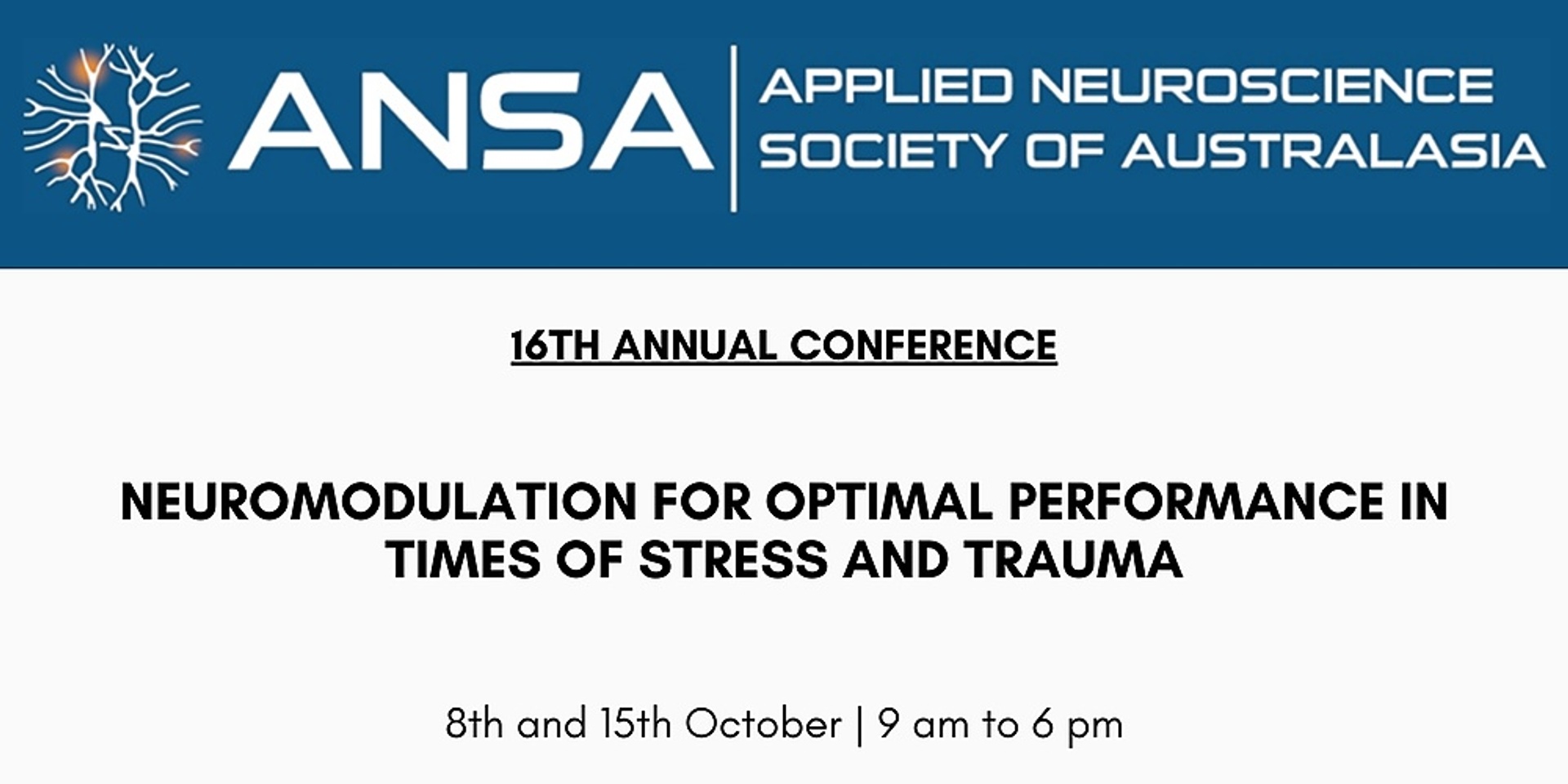ANSA 16TH ANNUAL CONFERENCE | Neuromodulation for Optimal Performance in Times of Stress and Trauma