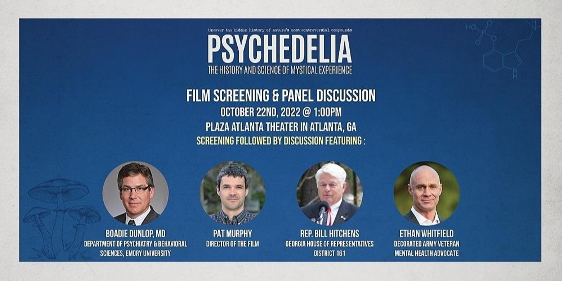 "Psychedelia" Screening & Panel Discussion in Atlanta Oct. 22nd