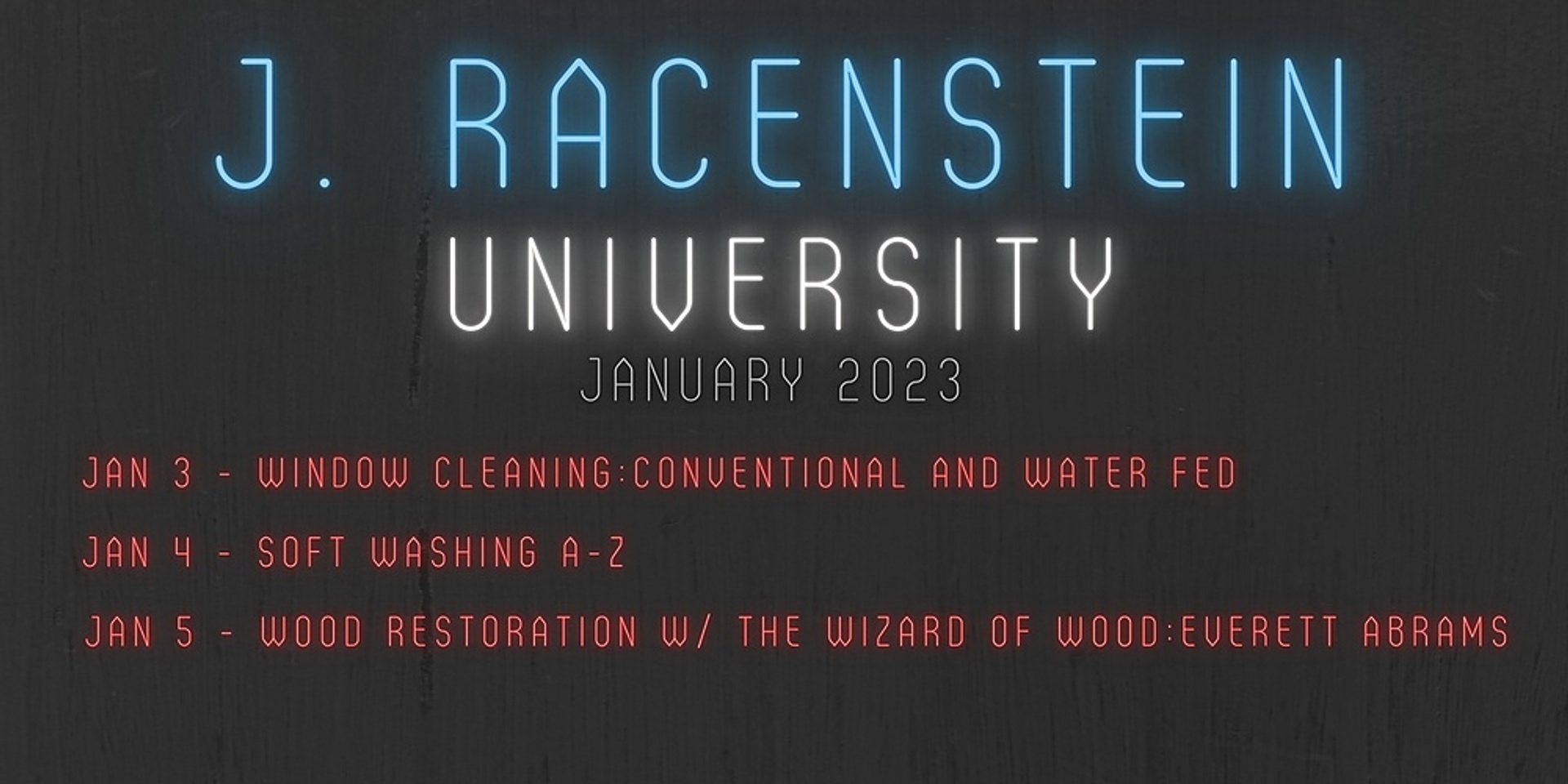 January 3rd-5th: Window Cleaning & Water Fed, Softwashing, Wood Restoration