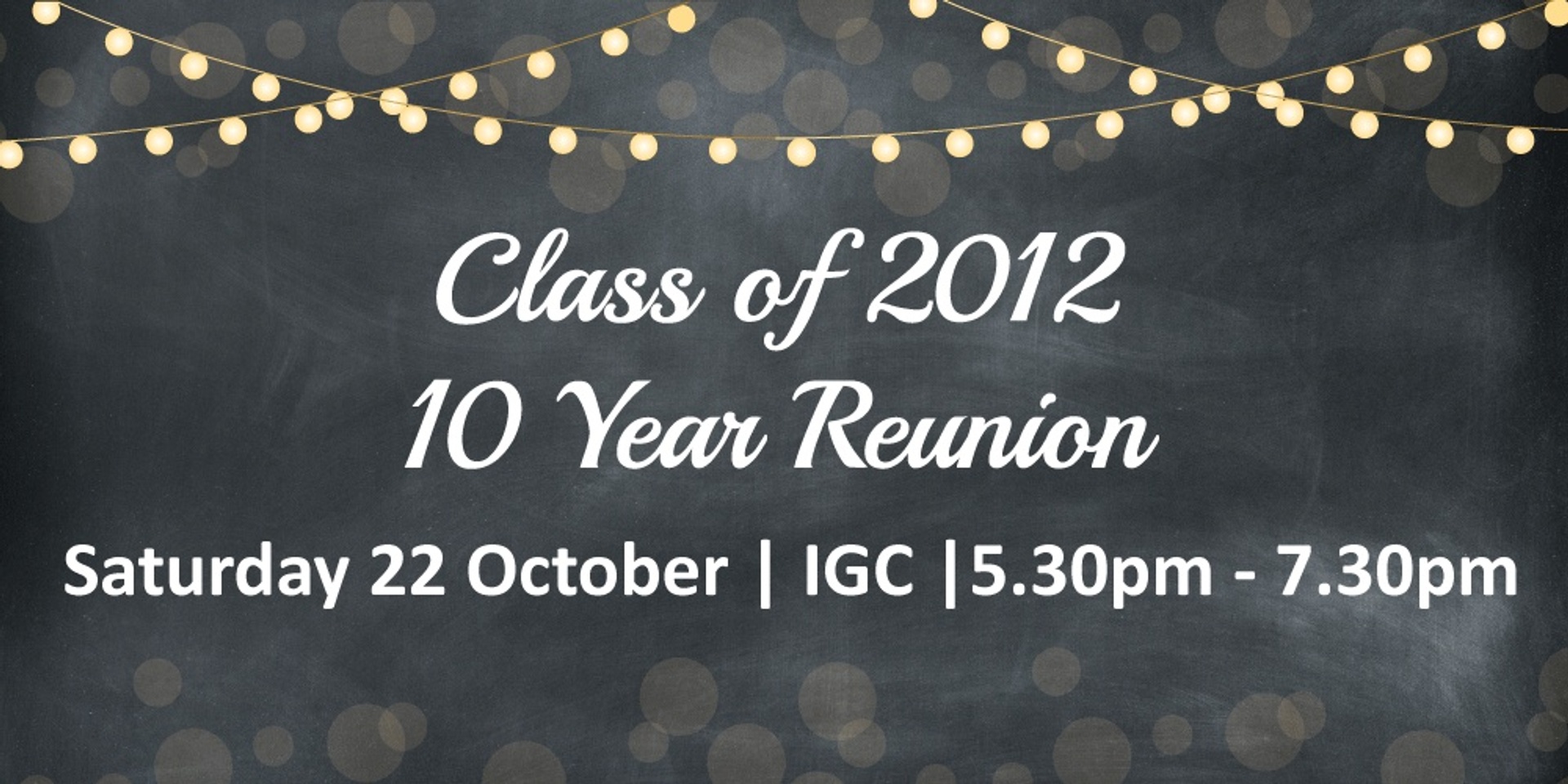 2012 Year 12 Graduate Reunion