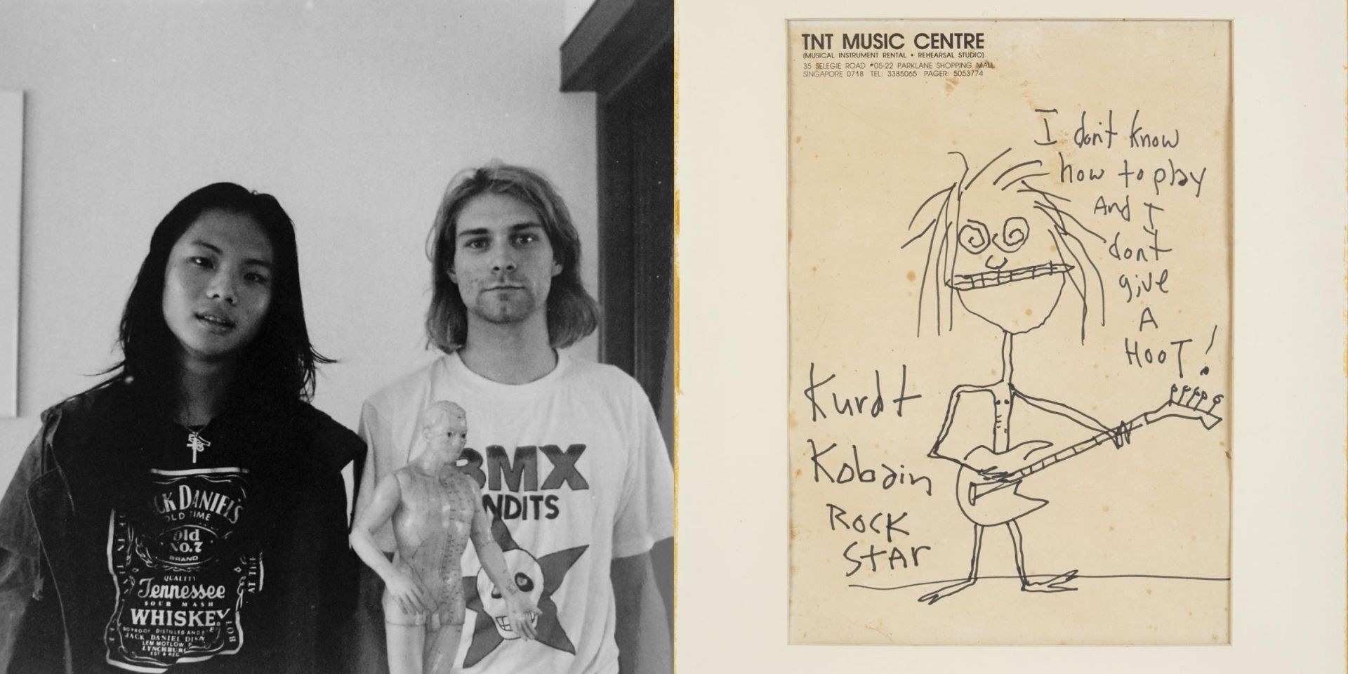 1992 self-portrait of Kurt Cobain in Singapore sells for US$281,250
