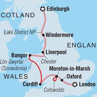 tourhub | Intrepid Travel | Best of Britain | Tour Map