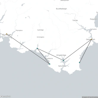 tourhub | Exodus Adventure Travels | Walking South Devon's Coastal Path | Tour Map