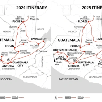 tourhub | Explore! | Guatemala - Land of the Maya | Tour Map