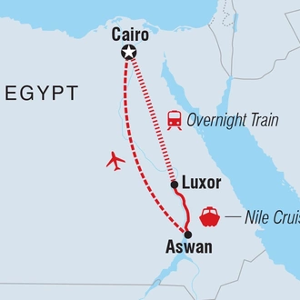 tourhub | Intrepid Travel | Classic Egypt			 | Tour Map