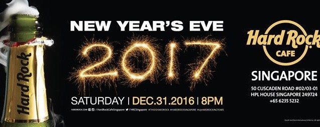 New Year's Eve 2017 at the Hard Rock Cafe Singapore