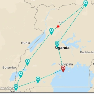 tourhub | Verdoro Safaris | African Budget  Tours | Tour Map