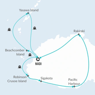 tourhub | Bamba Travel | Fijian Explorer 14D/13N | Tour Map