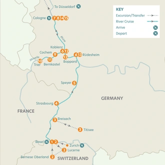 tourhub | Riviera Travel | Rhine, Moselle & Switzerland river cruise - MS Geoffrey Chaucer 