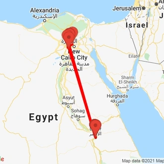 tourhub | Egypt Best Vacations | 4 Day Egypt Tour: Cairo & Luxor | Tour Map