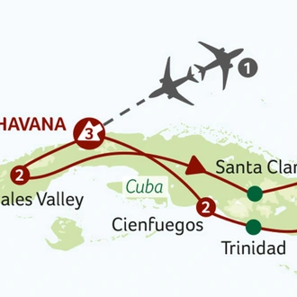tourhub | Saga Holidays | Cuban Discovery | Tour Map