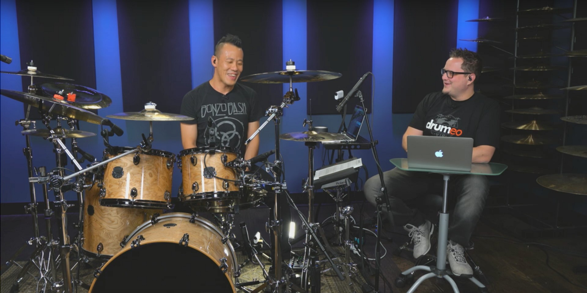 Watch Brandon Khoo teach drummers around the world on online platform Drumeo