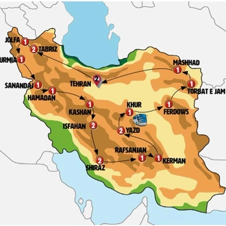 tourhub | Europamundo | Fascinating Persia | Tour Map