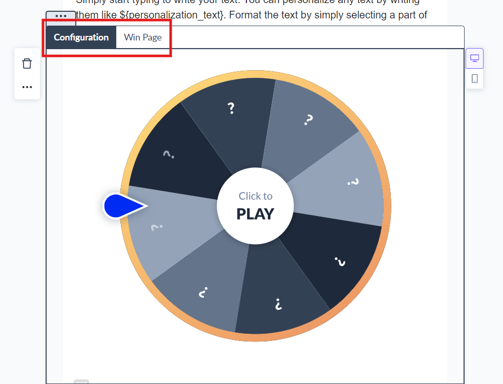 How to use Spin the Wheel widget in the editor for your campaigns?