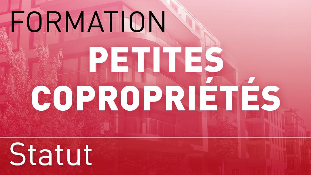 Représentation de la formation : Les copropriétés de petite dimension