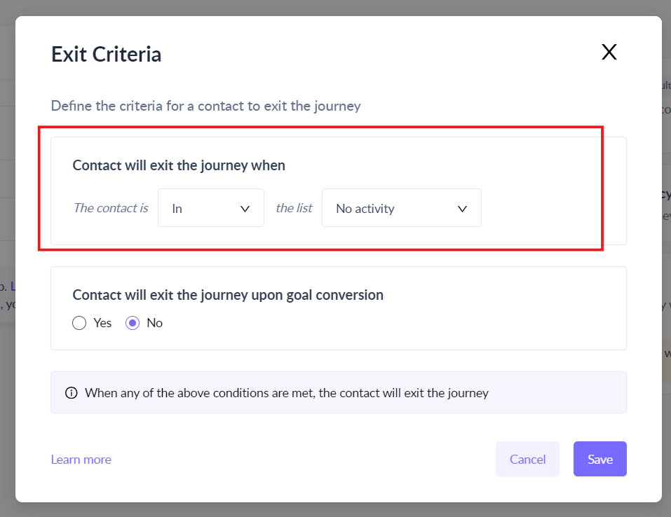 How to set exit criteria for your journeys? 