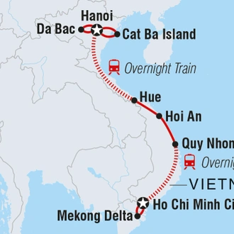 tourhub | Intrepid Travel | Scenic Vietnam | Tour Map