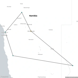 tourhub | ATC Namibia | Namibia the Finest Way, Self-Drive | Tour Map