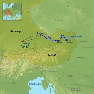 tourhub | Indus Travels | Magical Danube Express | Tour Map