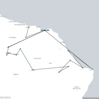 tourhub | Today Voyages | Treasures Of Oman - Superior Category | Tour Map