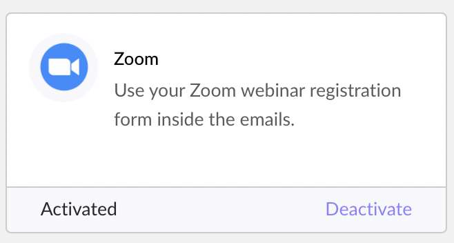 Integrate Zoom Webinar Registration form with Mailmodo