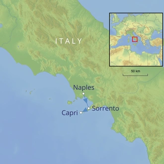 tourhub | Cox & Kings | Naples, Sorrento and Capri Tailor-Made Tour | Tour Map